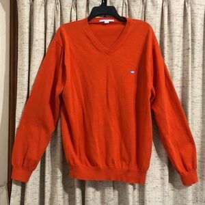Southern Tide V-Neck Orange Sweater
